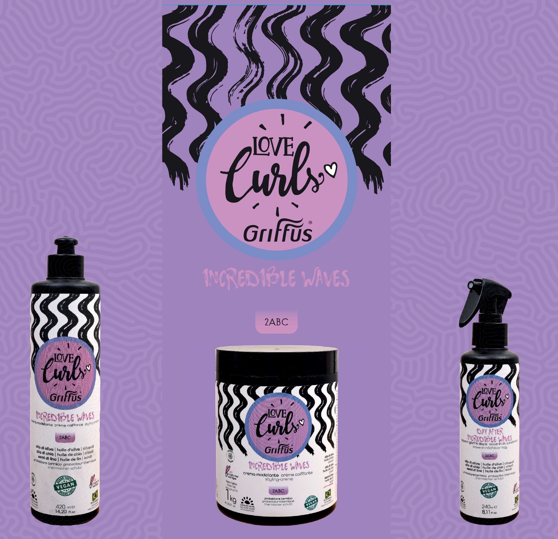 GAMME INCREDIBLE WAVES – Pour cheveux ondulés (2A à 2C)